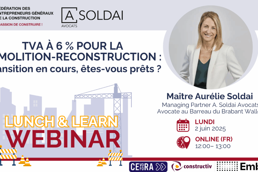 Webinaire taux 6% démolition-reconstruction – Le 2 juin 2025